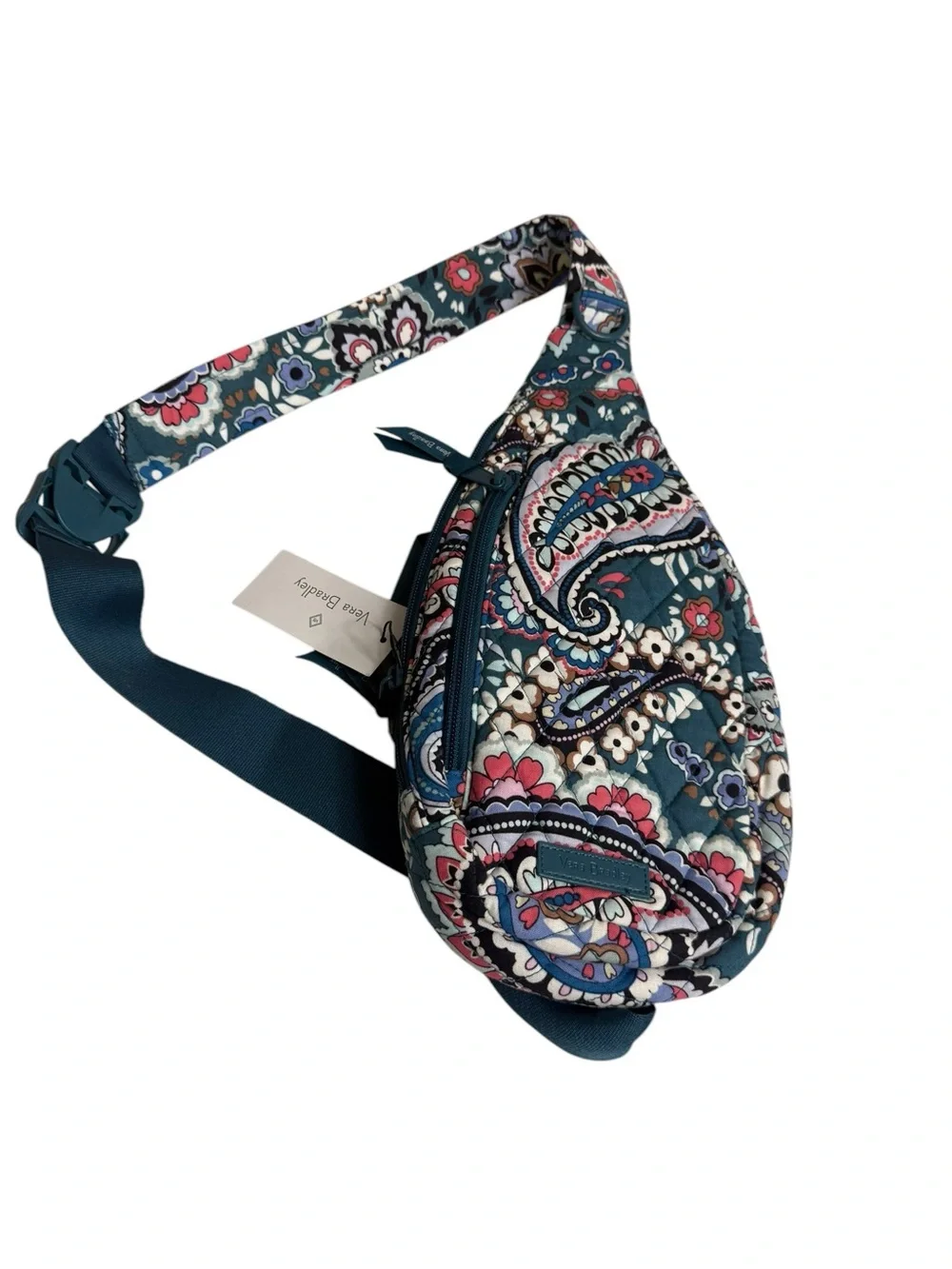 Quilted Crossbody essential compact sling backpack in  Haymarket Paisley Jewel